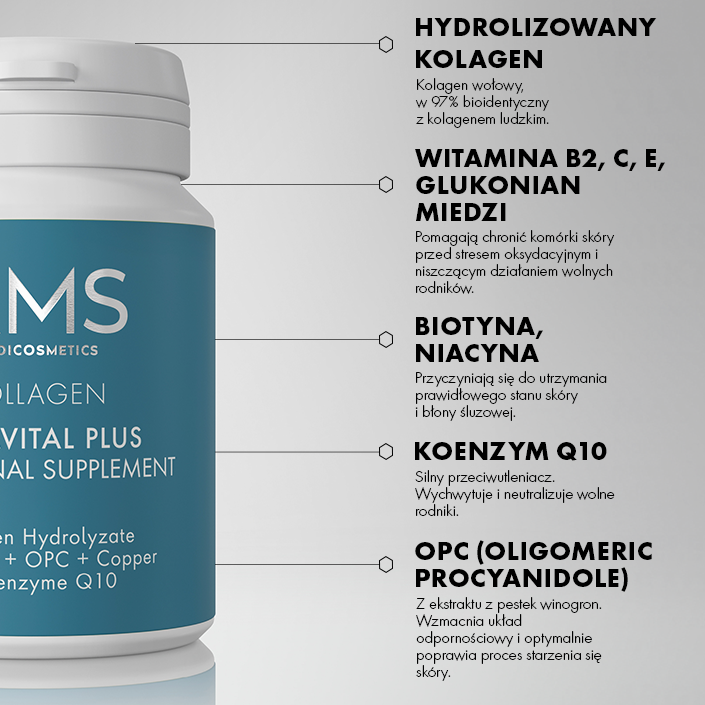 QMS Medicosmetics Collagen Intravital Plus hydrolizowany kolagen w kapsulkach 60 szt.