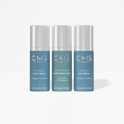 QMS Medicosmetics Day & Night 3-Step Core Routine Set Strong zestaw kolagenowy z peelingiem 10% AHA 