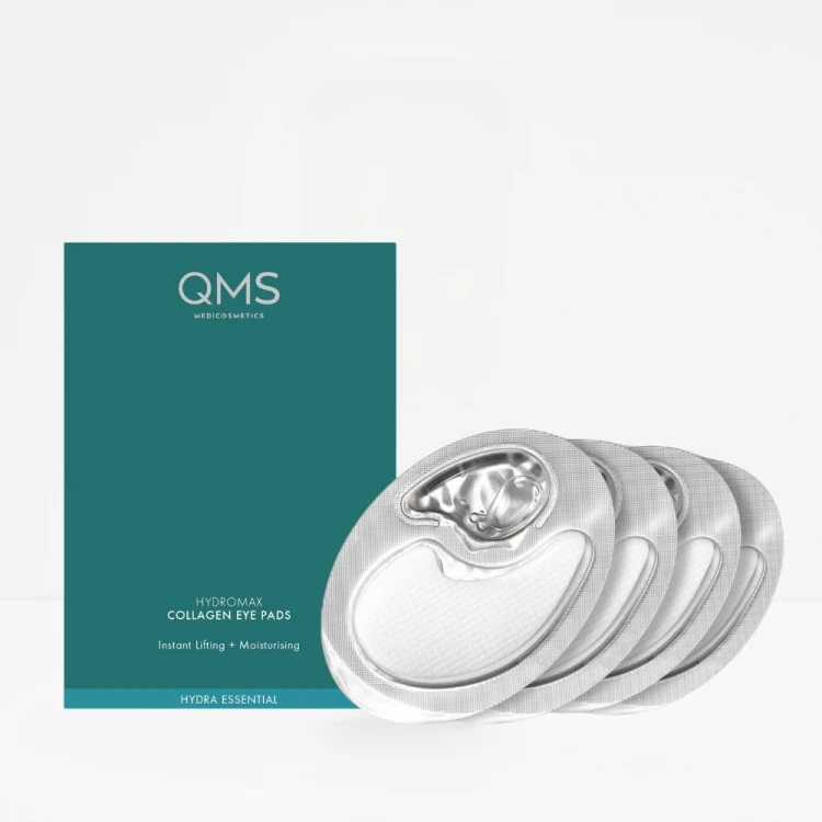 QMS Medicosmetics Hydromax Collagen Eye Pads platki pod oczy z natywnego kolagenu 4 x 3,3 ml
