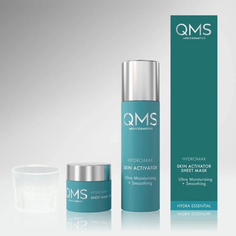 QMS Medicosmetics Hydromax Skin Activator Sheet Mask maska w biopłacie z kolagenem 4 szt.