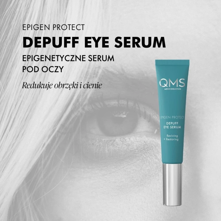 QMS Medicosmetics Epigen Protect Depuff Eye Serum serum redukujace obrzeki i cienie pod oczami 15 ml
