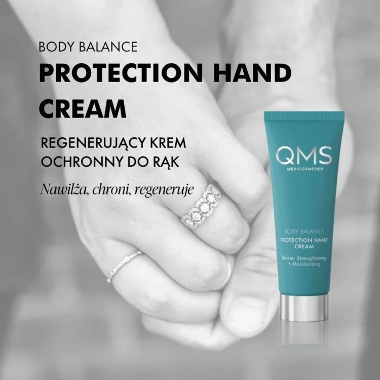 QMS Medicosmetics Body Balance Protection Hand Cream naprawczy krem do rak z kwasem mlekowym 75 ml